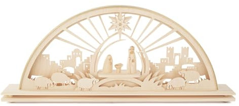 Rudolphs Schatzkiste Schwibbogen Christi Geburt elektrisch beleuchtet LED BxHxT 55x23x6,5cm NEU Lichterbogen Leuchterbogen