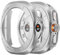 Amizee 2 Pack Funda Compatible con Samsung Galaxy Watch Ultra (2025/2024) 47mm con Protector de Pantalla, Carcasa Duro Ultra Delgada Anti-Rasguños para Galaxy Watch (Plata/Transparente)
