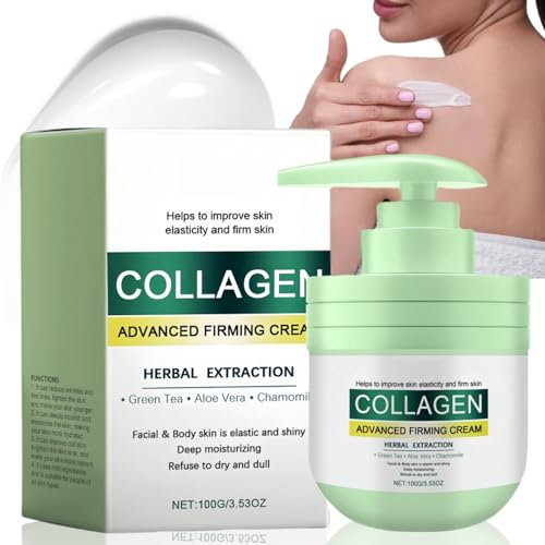100g Collagen Firming Body Cream,Body Lotion Women,Skin Firming Body Cream for Tightening Sagging Skin,Anti-Aging Moisturizer with Collagen,Anti Aging Face Cream,Moisturiser Body Lotion,Wrinkle Cream