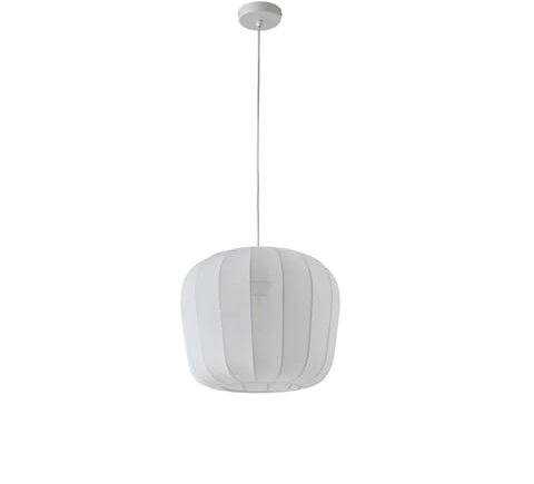 Lindby Pendelleuchte Helin (Modern) in Weiß aus Textil (1 flammig, E27) - Hängeleuchte Esstischlampe Hängelampe Wohnzimmerleuchte