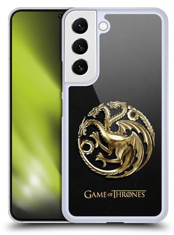 Head Case Designs Offizielle HBO Game of Thrones Gold Targaryen Embossed Sigils Harte Rueckseiten Handyhülle Hülle Huelle kompatibel mit Samsung Galaxy S22 5G