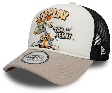 New Era Tom und Jerry Let's Play A-Frame Trucker Cap Beige - One-Size