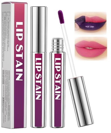 Long Lasting Matte Lip Stain With Vibrant Pink & Plum Shades - High Waterproof Lip Tint For Precise Application & All Day Wear, Non-Stick Cup, Smudge Proof, Lightweight Texture