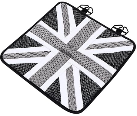 ERINGOGO Autositzauflage mit Union Jack Muster Atmungsaktive aus Eisseide Bequeme Sitzmatte Passend für Autositzkissen für Sommer und Jahreszeiten
