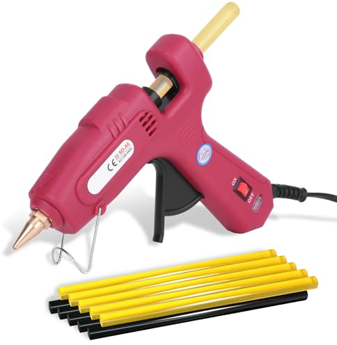 DentWiz Dent Removal Tool - 100W Hot Melt Glue Gun Kit for Car Dent Repair - High Temperature PDR Glue Gun, Fast Heating in 1-2 Minutes with 10 Glue Sticks