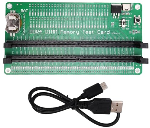 Marhynchus RAM Memory Diagnostic Tester Card DDR4 Slot Analyzer for Laptop Computer with LED Light Indicator Dual Power Supply Type C or Battery