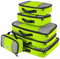 Savisto Packing Cubes 6 Piece Set, Durable & Lightweight Travel Essentials for Suitcases - Includes 1 XL, 2 L, 2 M, 1 S - Available in 8 Stylish Colours - Green
