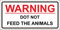 JINTORA - Etiquettes Autocollantes Attention Ne pas nourrir les animaux Animaux de compagnie Propriété Sécurité Accueil/Panneau de jardin 200 mm80 mm - Marquage de sécurité pour local technique
