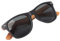 noTrash2003 Sonnenbrille mit Kunststoffrahmen und Bügeln in Bambus-Optik, UV 400 Schutz, klassisches Sonnenbrillen-Design