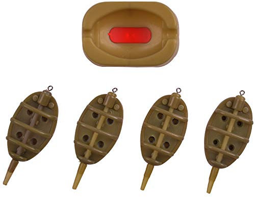 Inline Method Karpfenangeln Futterspender Set mit 1 Schnellverschluss grob für Angeln Köderhalter Werkzeug