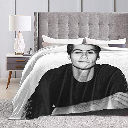 Weiche Flanell-Bettdecke, weiche Überwurfdecken für Kinder, Teenager, Erwachsene, Schlafzimmer, Dekoration, Dylan O'Brien, ultraweiche Micro-Fleece-Decke, Couch, 127 x 101 cm