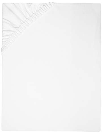 ZOLLNER Spannbettlaken in 100x220 cm - mit eingearbeitetem Gummibund - Baumwolle - waschbar bis 95°C - Hotelqualität - Oeko Tex® Zertifiziert