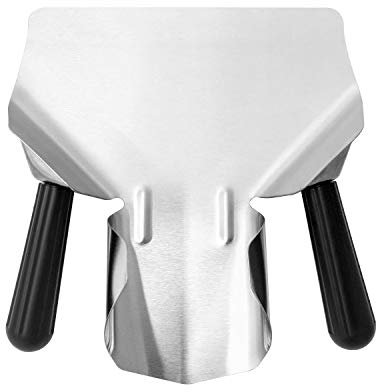 QWORK® Stainless Steel Popcorn Scoop , French Fry Scoop , Multi-Function Utility Scoop for Chip Popcorn , Ice Candy Snacks , with Double Handles , 230 x 200 mm