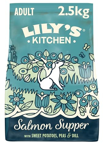 Lily’s Kitchen Made with Natural Ingredients Adult Dry Dog Food Salmon Supper Balanced Nutrition 2.5kg Bag