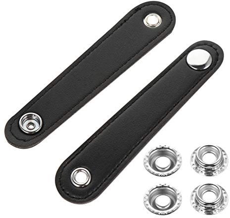 EXCEART Akkordeon-Blasebalg aus Leder, mit Schnalle, Ersatz für Bass, Akkordeon, Schwarz, 2 Stück