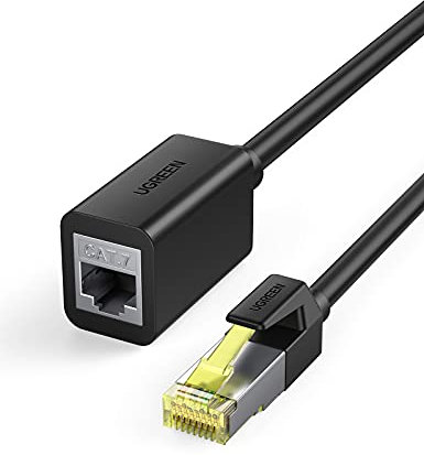 UGREEN Alargador Cat7, Cable de Red RJ45 Macho a Hembra, Adaptador Ethernet 10000Mbps, Extensión Cat 6 Cat 5, 2 Metros