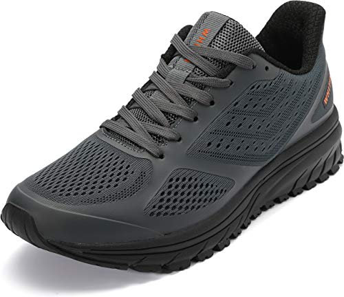 WHITIN Sportschuhe Damen Herren Turnschuhe Laufschuhe Grau Sneakers Männer Walkingschuhe Modisch Leichtgewichts Joggingschuhe Fitness Schuhe Größe 42