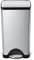 simplehuman Cubo de basura rectangular con pedal de cocina de 30 L, pedal de acero fuerte, tapa silenciosa de cierre suave, tapa que se mantiene abierta, base antideslizante, a prueba de huellas