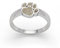 DUR Damen RingPfote Strandsand aus 925er Silber Größe 54 (17.2) R5609.54, 54 (17.2)