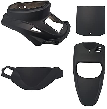 One by camamoto Kit Set Carene Complete plastiche Compatibile con MBK Booster Spirit - Yamaha bw's Original Anno dal 1994 al 2003 (Freno a Disco) (Nero Opaco)