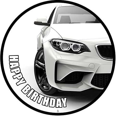 Essbare Tortenaufleger - Tortenaufleger Geburtstag - Tortendeko - Geburtstagskuchen Deko aus Fondant - Rund 20 cm - Esspapier Tortendeko - Tortenaufleger Cars Motiv - Cake Decoration