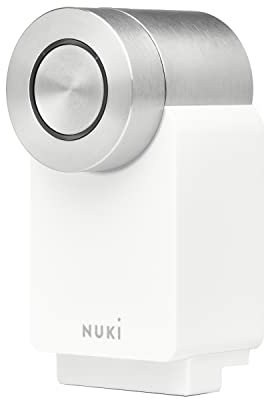 Nuki Smart Lock 3.0 Pro, serratura connessa funzione Wi-Fi accesso remoto, serratura Smart Lock per casa connessa, funziona con batterie, certificato AV-Test, bianco