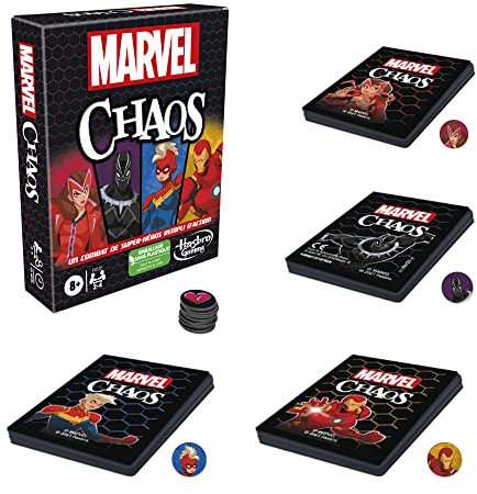 Hasbro Gaming Marvel Chaos, Kartenspiel mit Superhelden, FRANZÖSISCHE Version
