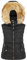 Charcoal Fashion Women's Padded Gilet/Body Warmer with Brown Hood Fur Trims (CFW21138) (8, Black)