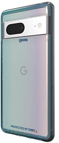 Gear4 ZAGG Milan Google Pixel 7 Hülle, klare Handyhülle mit ästhetischen Details, D30 Fallschutz für bis zu 4 m, kabellose Ladehülle, Kratzfest, 5G kompatibel, Aurora