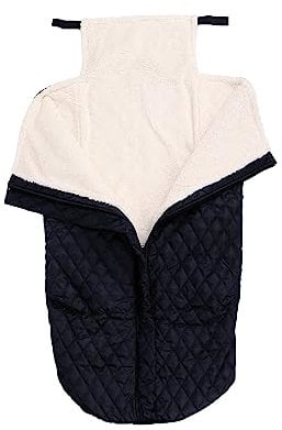 Rollstuhldecke, Schlupfsack für Rollstuhlfahrer, Verdicken, Warme Rollstuhl-Fleece-Wickeldecke,Rollstuhldecke mit Innentasche - Gefütterter Regenschutz Fußsack(Schwarz)
