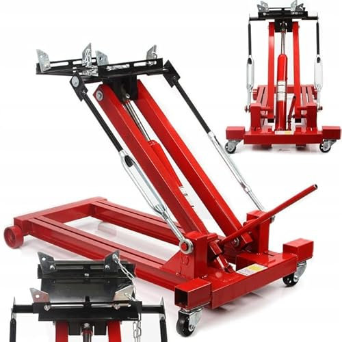 IMJ-Global Hydraulischer Heber 1000 kg für Getriebe, Auto, Wagen, Tragkraft 1 Tonne, Höhe verstellbar von 22,5 – 90 cm, Getriebebuchse, Werkstatt, Garage