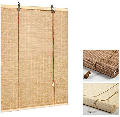 IMYOGI Tapparelle in bambù Tapparelle in bambù-Facili da installare-Tapparelle in Legno-con trazione Laterale per finestre e Porte-Tenda avvolgibile per finestre Naturali-Parasole/Isolamento Termico