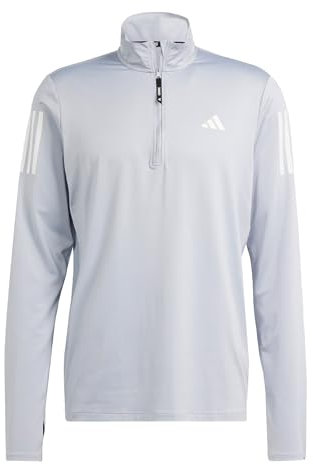 adidas Herren Own The Run Half-Zip Jacket Track Top, Halo Silver, XL