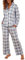 Famulily Pyjama Set Mädchen Langarm Nachtwäsche V-Ausschnitt Gemütliche Loungewear Soft Pjs Set mit Taschen Grau M