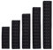 BENECREAT 8Pcs 5 Sizes Black Elastic Corset Extender, Elastic Corset Extender, Back Bra Adjuster with Stainless Steel Rings and Hooks for Tight Fitting Clothes, Underwear Extension