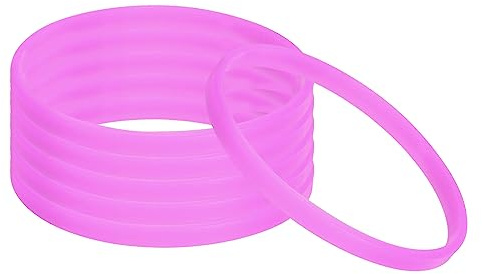 PATIKIL Silikon Armbänder Pack， Leuchtende Gummi Armbänder Leer Dehnbare Sportbänder für Sportspiele und Team Bauaktivitäten