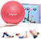 Cikyner Gymnastikball Klein, 23-25 cm Soft Pilates Ball mit aufblasbarem Strohhalm für Pilates, Yoga, Ganzkörpertraining, Verbesserung des Gleichgewichts zu Hause im Fitnessstudio und im Büro