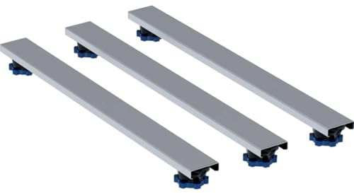 Geberit Set Füße und Traversen für Duschwanne aus Steinharz, LxB 80x7,3cm, Füße höhenverstellbar 6-12 cm, 554.961.00.1