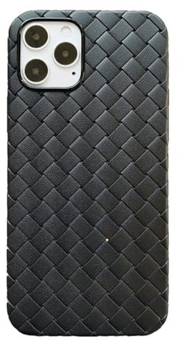 HORRON Atmungsaktive Mesh Grid Weave Handyhülle für iPhone 13 12 11 Pro Max 12 Mini XR X XS Max 6S 7 8 Plus SE 2020 Weiches Silikon, Schwarz, für iPhone 12 Mini