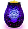 Bobolyn Glass Electric Oil Burner Wax Melts Burner Fragrance Scented Wax Candle Warmer Aroma Essential Oils Burner Melter for Home Office Bedroom Living Room Gifts - Skull