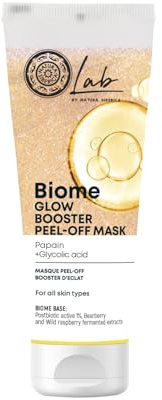 Natura Siberica Gesichtsmaske Glow Peel-Off 75 ml – Glykolsäure & Papain | Maskenpflege spendet Feuchtigkeit und unterstützt Geschmeidigkeit & ein gepflegtes Hautbild
