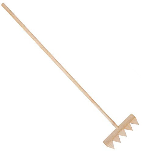 Rastrello da giardino Zen da esterno, rastrello giapponese da giardino, lungo 121,9 cm, rastrello zen in rovere massiccio, rastrello grande per giardino con sabbia rocciosa, regalo fai da te per