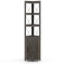 SFAREST 6-Tier Corner Bookcase, Wooden Display Storage Cabinet with Adjustable Shelf & Anti-tipping Device, Home Office Shelving Organizer Unit for Living Room Bedroom Bathroom (Grey)