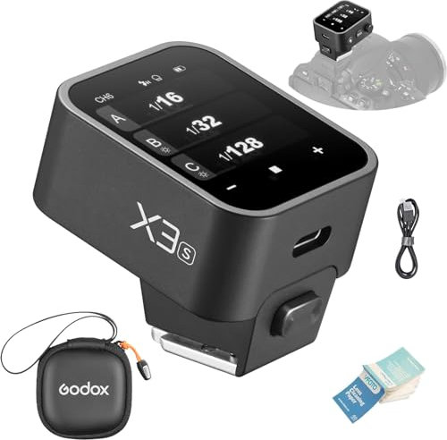 GODOX X3S X3-S Wireless Flash Trigger for Sony Camera, OLED Touch Screen Rechargeable Trigger, TTL HSS 1/8000s, 2.4GHz Wireless X System, TCM Conversion Function