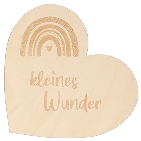 Spruchreif | Kleines Deko-Holzherz zum Aufstellen | Geschenkidee zur Geburt | Geschenk für werdende Eltern
