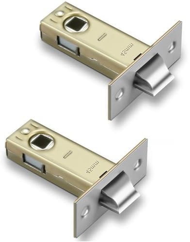 RSYHVG 2 Set of 45mm Tubular Latch,Mortice Latch Polished Chrome Door Latch Designed to be Used with Sprung Lever Door Handles 45mm Latch