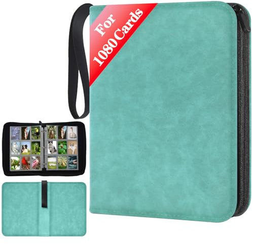 JUSONEY album cartas, 9 álbumes de fotos de la tarjeta de colección con capacidad máxima de 1080 tarjetas, álbum de fotos de la tarjeta album cromos(Turquía)