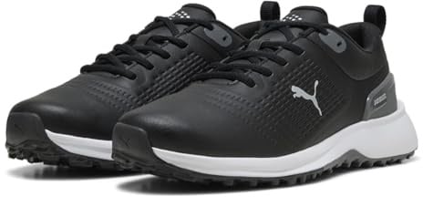 PUMA - Fusion Plus SL, Zapatos de Golf Masculino, PUMA Black-PUMA White,