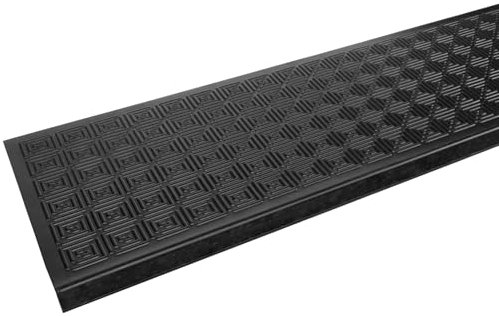 ANRO Alfombrilla antideslizante para peldaños de goma con protección de bordes, diseño en espiral, 75 x 25 x 3 cm