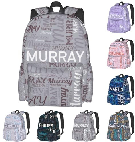 Individueller Lässiger Tagesrucksack, Individueller Schultasche mit Text, Personalisierter Rucksack mit Namen/Text, Ideal für Kinder und Erwachsene, Schule, Reisen, Freizeit und Beruf